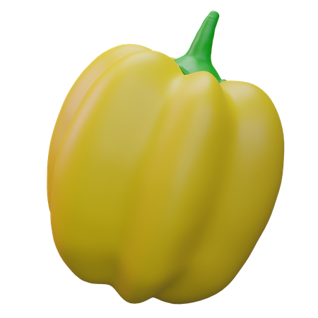 Yellow Paprika  3D Icon