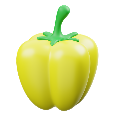Yellow Paprika  3D Icon