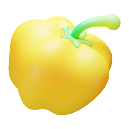 Yellow Paprika  3D Illustration