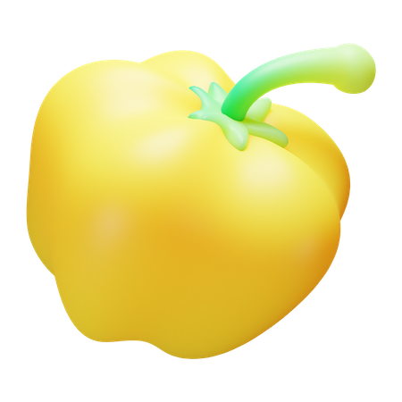 Yellow Paprika  3D Illustration