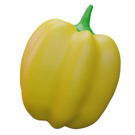 Yellow Paprika  3D Icon