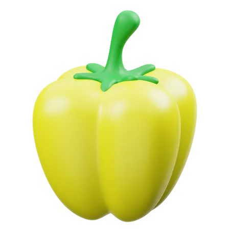 Yellow Paprika  3D Icon