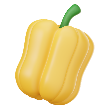 Yellow Pepper 3D Illustration