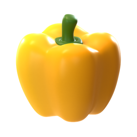 Yellow Pepper  3D Icon