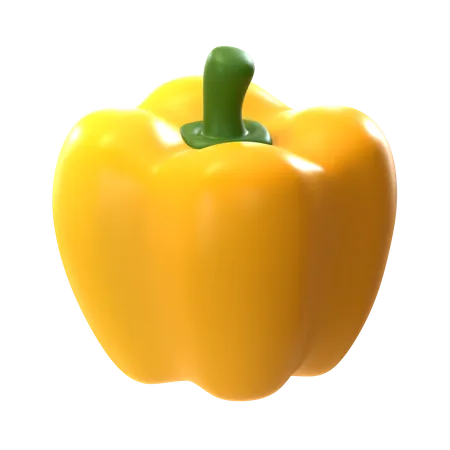 Yellow Pepper  3D Icon