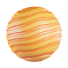 3d yellow planet logo
