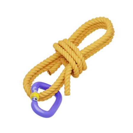 Yellow Rope 3D Icon