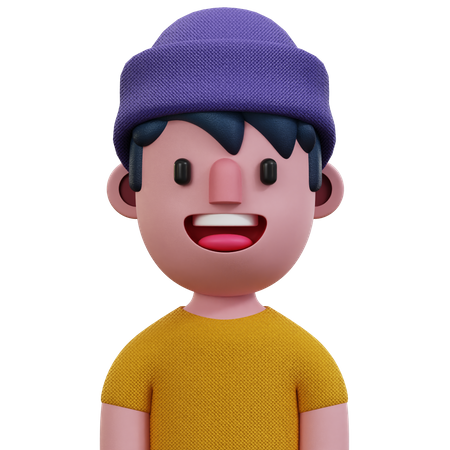 Yellow Shirt Man  3D Icon