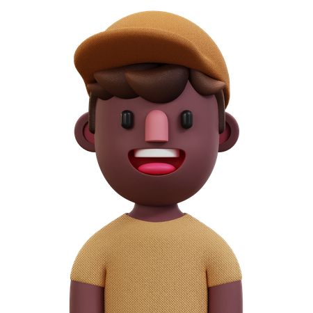 Yellow Shirt Man  3D Icon