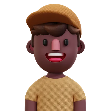 Yellow Shirt Man  3D Icon