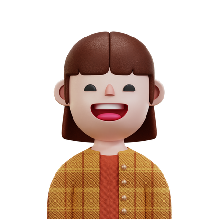 Yellow Shirt Woman  3D Icon