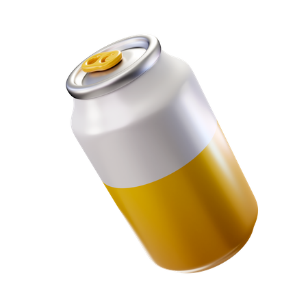 Yellow Soda Can  3D Illustration