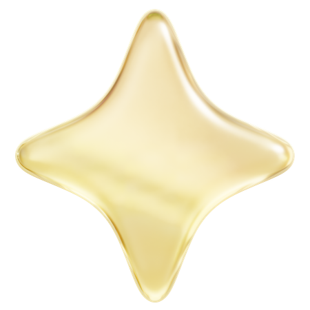 Yellow Sparkle  3D Icon