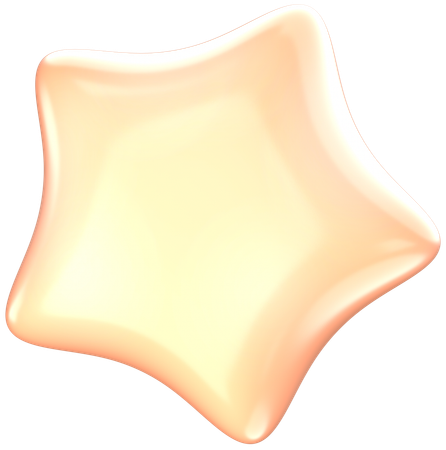 Yellow Star  3D Icon