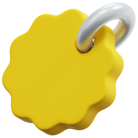 Yellow Starburst Tag  3D Icon