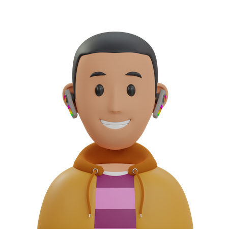 Yellow Sweater Man  3D Icon