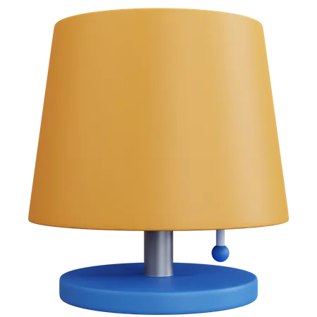3 D Rendering Yellow Table Lamp Isolated 3D Icon