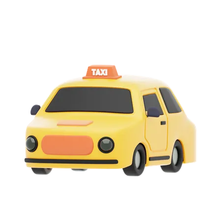 Yellow Taxi  3D Icon