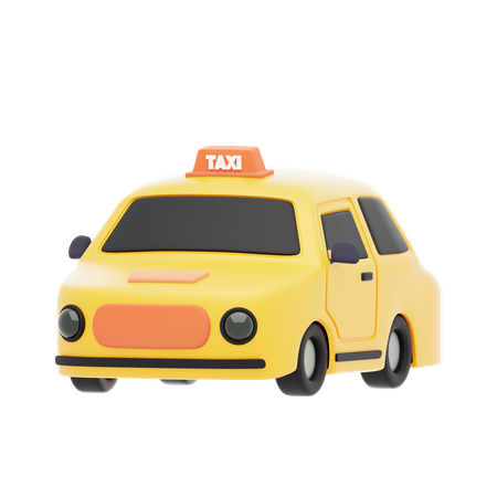 Yellow Taxi  3D Icon