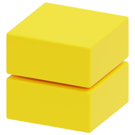 Yellow Twin Block  3D Icon