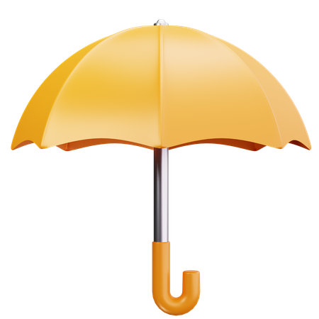 Yellow Umbrella  3D Icon