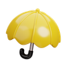 3d yellow umbrella illustration