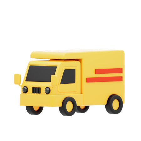 Yellow Van  3D Icon