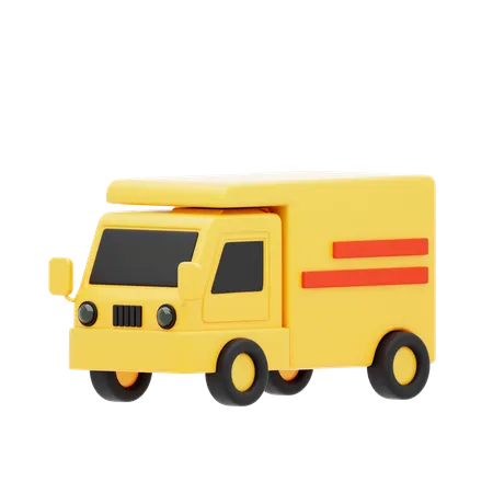 Yellow Van  3D Icon