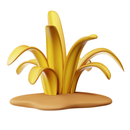 Yellowing Grass  3D Icon