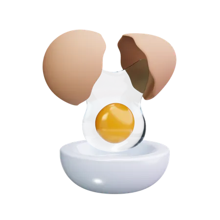 Yema de huevo 3D Icon