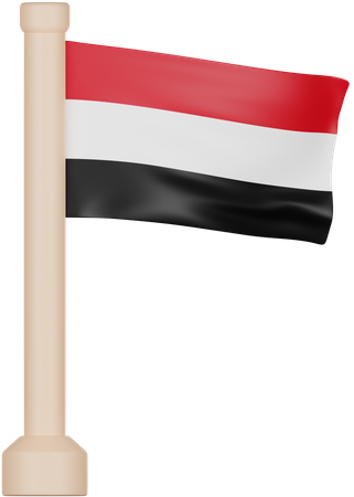 Yemen Flag  3D Icon