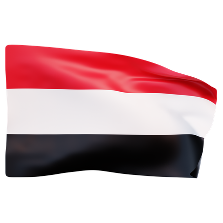 Yemen Flag  3D Icon