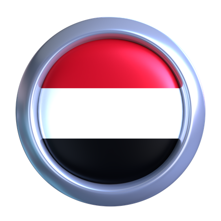 Yemen Flag Emblem  3D Icon