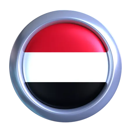 Yemen Flag Emblem  3D Icon