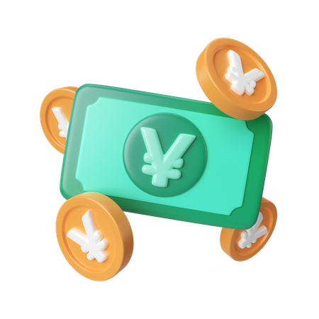 Argent du yen  3D Icon