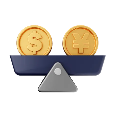 Yen Balance  3D Icon