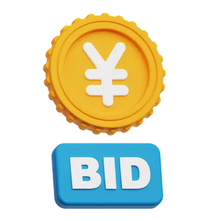 Yen Bid  3D Icon