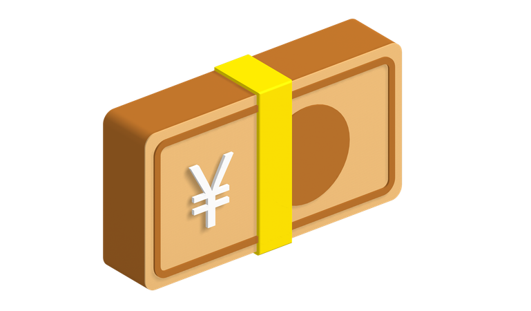 Yen-Bündel  3D Icon