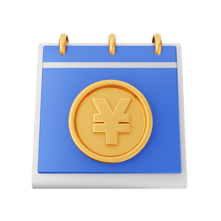 Yen Calendar  3D Icon