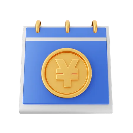 Yen Calendar  3D Icon