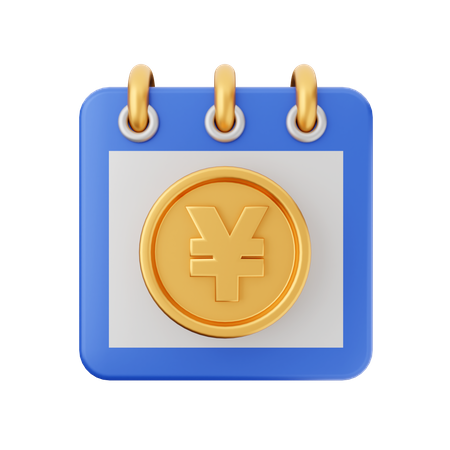 Yen Calendar  3D Icon