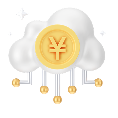 Yen Cloud  3D Icon