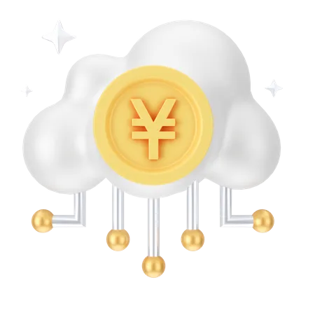 Yen Cloud  3D Icon