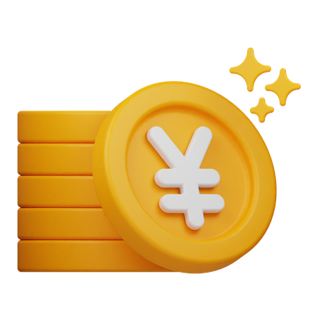 Yen Coin  3D Icon