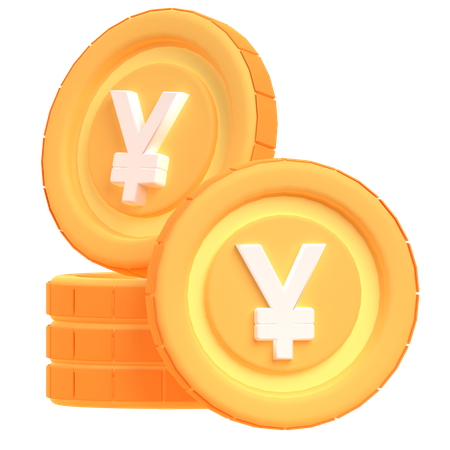 Yen Coin  3D Illustration