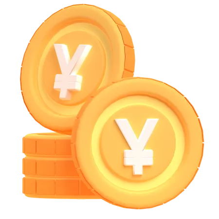 Yen Coin  3D Illustration