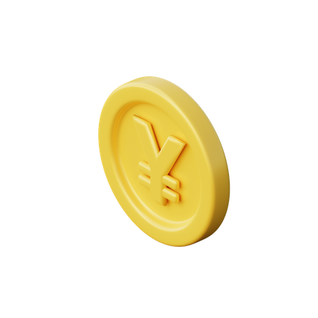 Yen Coin  3D Illustration