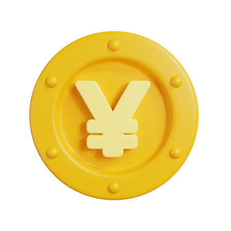 Yen Coin  3D Illustration