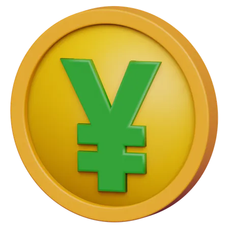 Yen 3 D Coin Money Currency 3 D Coin Illustration 3D Icon