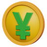 yen coin 3d logo